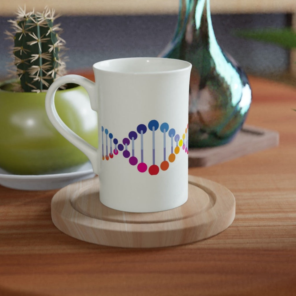 DNA - White 10oz Porcelain Slim Mug Porcelain Mug Globally Fulfilled Science
