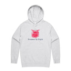Drummer By Night - Mens Hoodie White Marle Mens Hoodie Music Printed In Australia