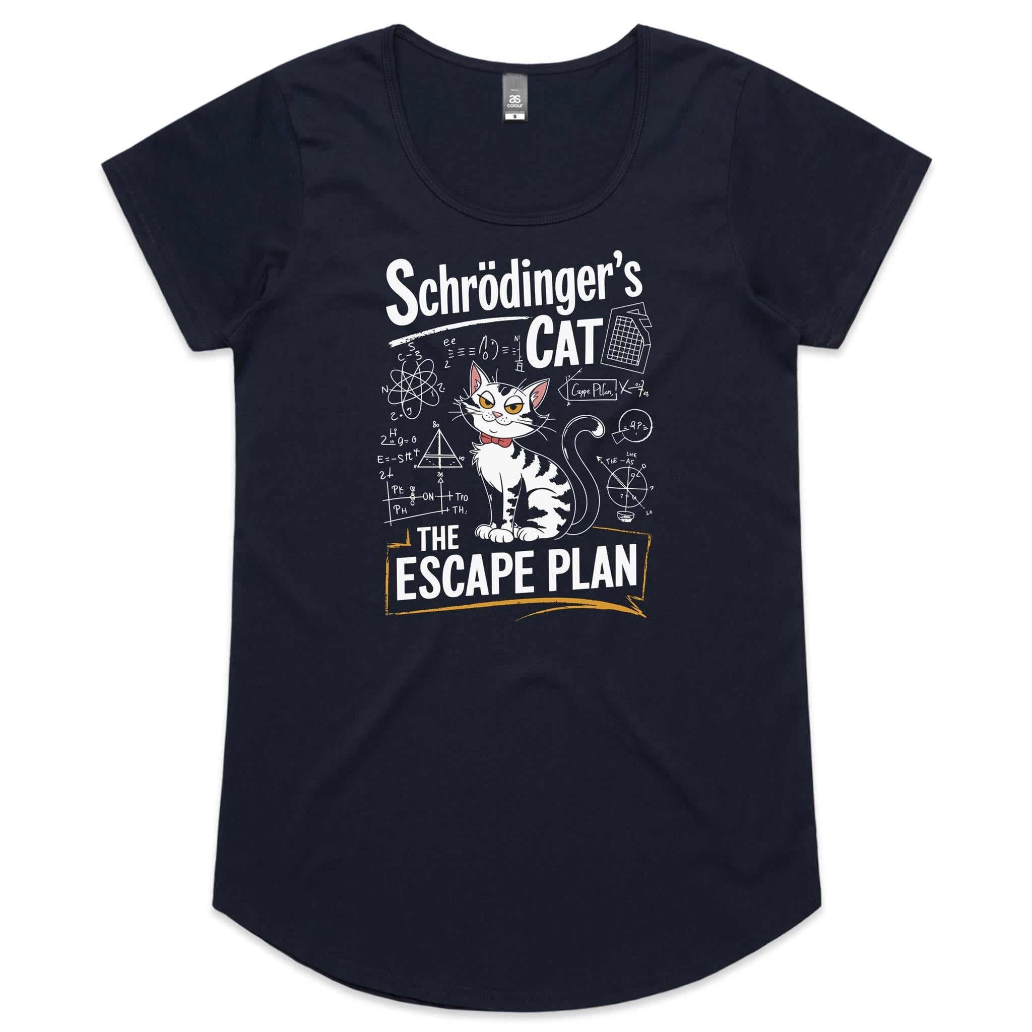 Schrodinger's Cat The Escape Plan Women's AS Colour Scoop Neck T-Shirt