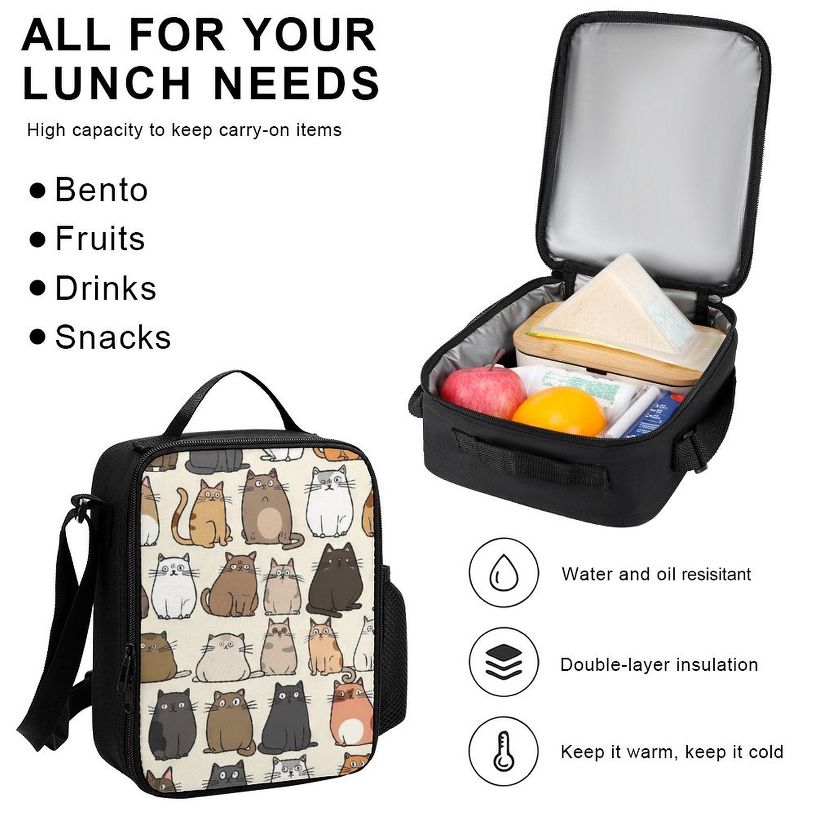 Lots Of Cats - Three Piece Backpack Set