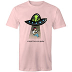 Alien Abduction, At Least I Have My Guitar - Mens T-Shirt Pink Mens T-shirt Music Printed In Australia Sci Fi