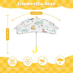 Quirky Dinosaurs Kids Safe Round Corner Umbrella