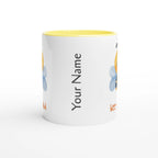 Personalised - Bee-you-tiful - White 11oz Ceramic Mug with Colour Inside Personalised 11oz Mug animal customise Globally Fulfilled personalise