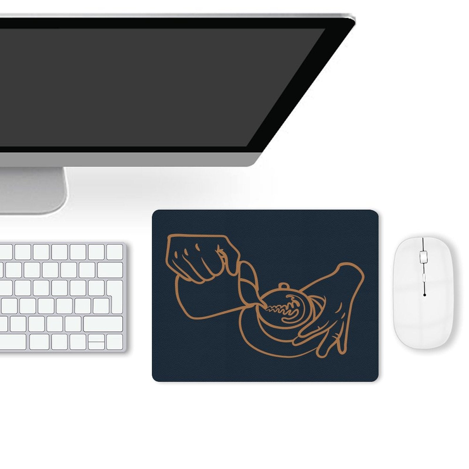 Barista Leather Mouse Pad Leather Mouse Pad Coffee Printed Offshore