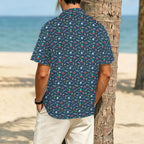 UFO's And Aliens Men's Crinkle Hawaiian Shirt