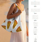 Pizzas Beach Chair Towel Cover with Side Pockets