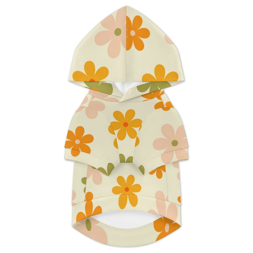Cute Daisies Pet Hoodie (Small Size)