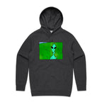 Alien Backing Into Hedge Meme - Mens Hoodie Asphalt Marle Mens Hoodie Printed In Australia Sci Fi