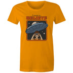I Want To Believe, UFO - Womens T-shirt Orange Womens T-shirt Printed In Australia Sci Fi