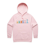 Chess - Womens Hoodie Pink Womens Hoodie Chess Games Printed In Australia