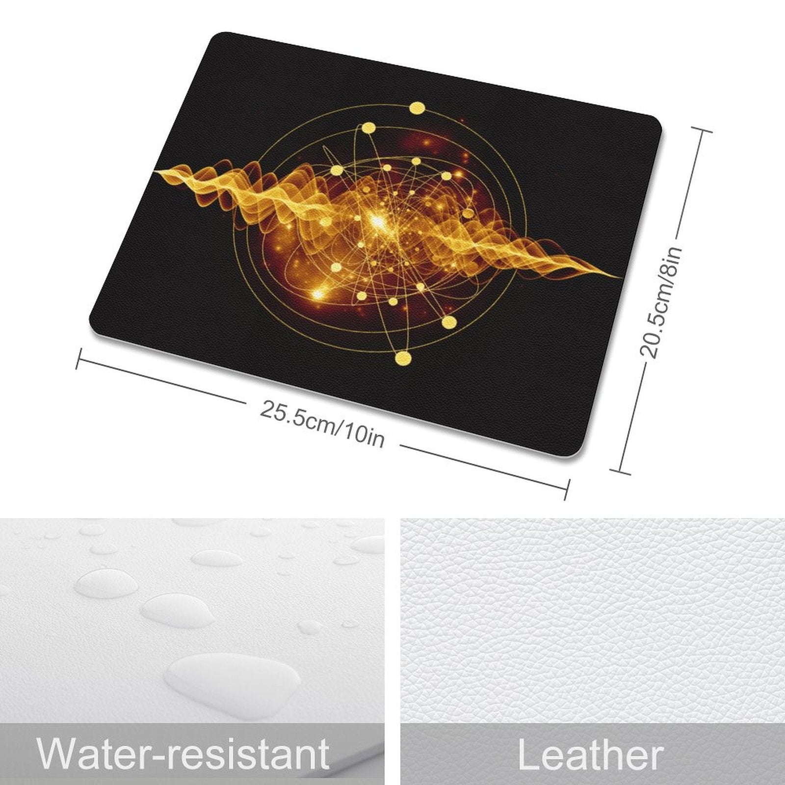 Atomic Wave Leather Mouse Pad Leather Mouse Pad Printed Offshore Science