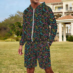 Squiggle Time Men's Lightweight Sun Hoodie & Shorts Set Men's Lightweight Sun Hoodie & Shorts Printed Offshore