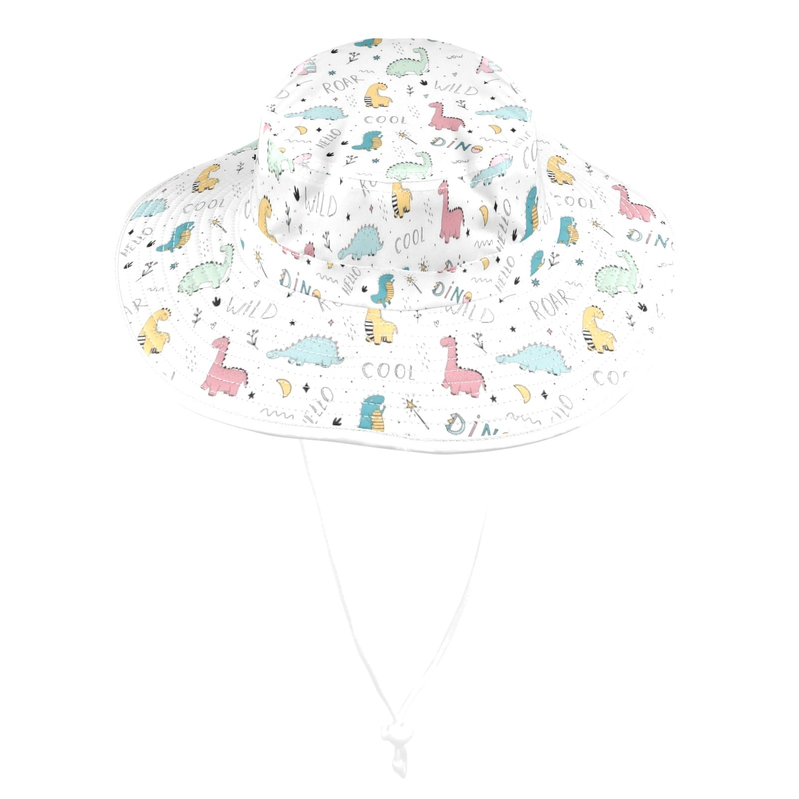 Quirky Dinosaurs Wide Brim Bucket Hat Wide Brim Bucket Hat animal Printed Offshore