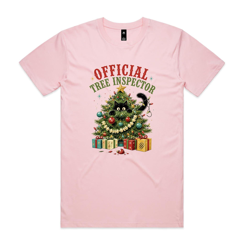 Official Tree Inspector Cat Men's Christmas T-shirt