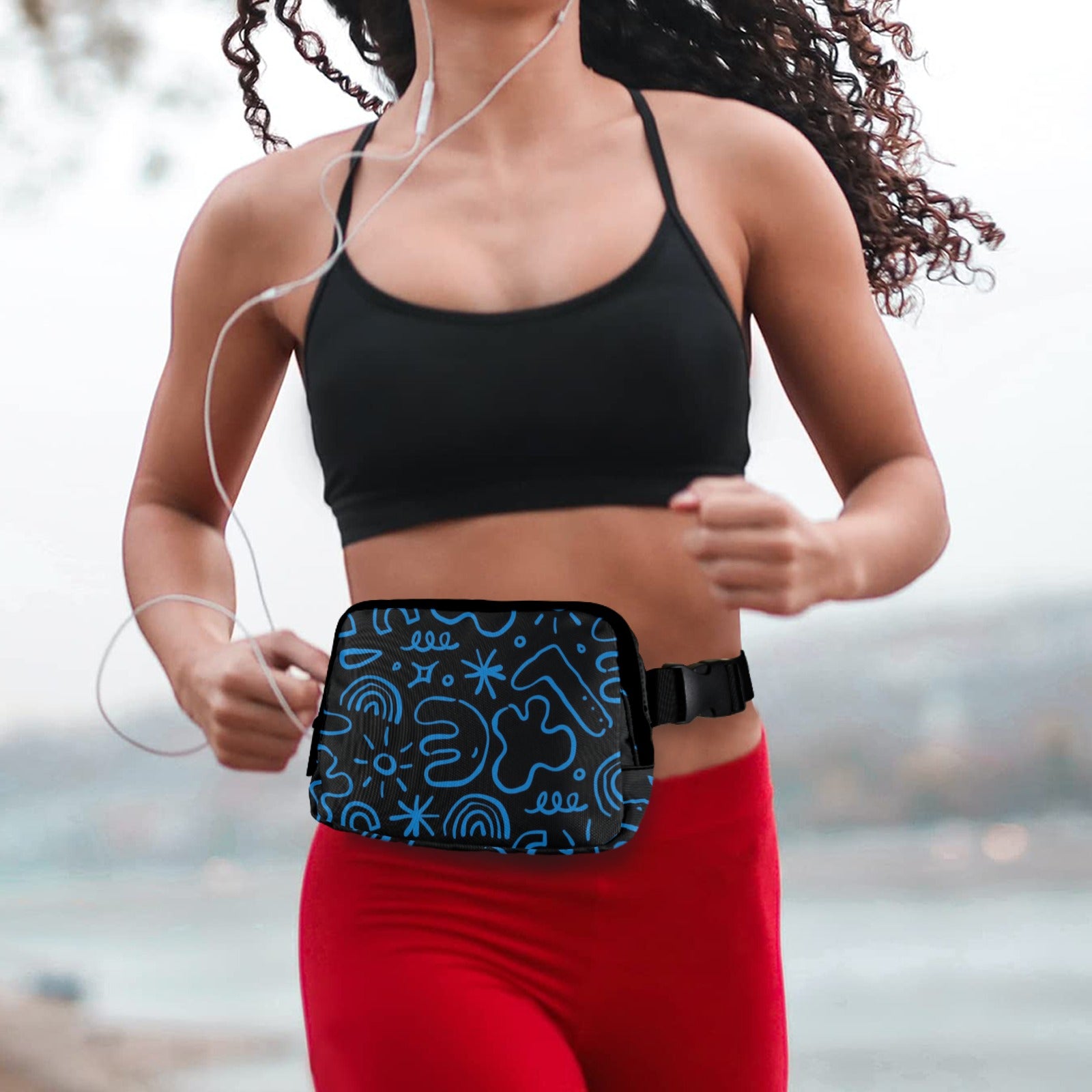 Blue Squiggle - Belt Bag