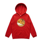 Tropical Days - Kids Hoodie Red Kids Hoodie Printed In Australia