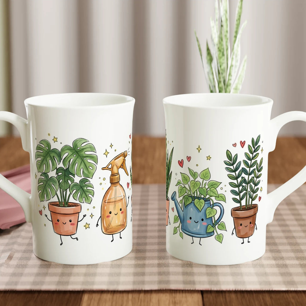 Plant Lover White 10oz Porcelain Slim Mug Default Title Porcelain Mug Globally Fulfilled Plants