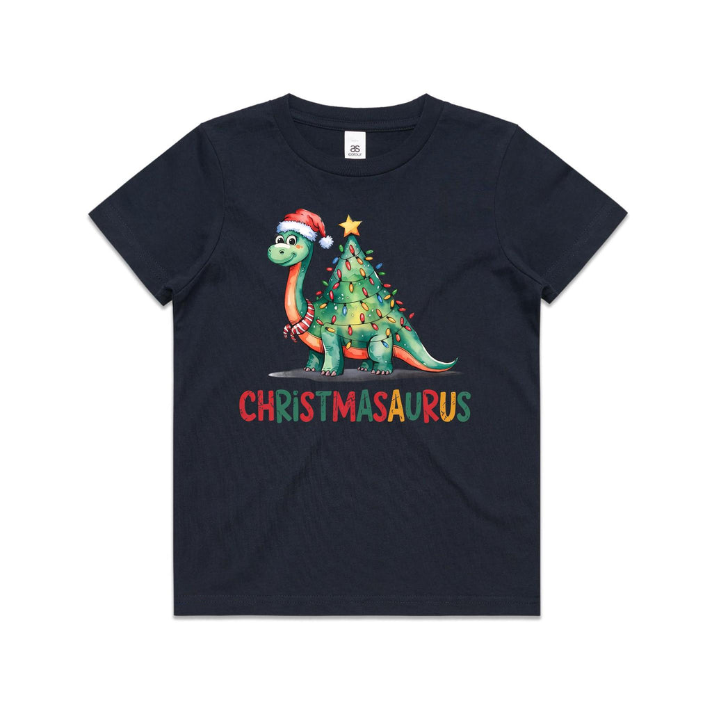 Christmasaurus, Christmas Dinosaur - Kids T-shirt