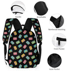 Colourful Cassette Tapes Backpack, Lunch Bag & Pencil Case Set