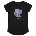 I Rock - Womens Scoop Neck T-Shirt Black Womens Scoop Neck T-shirt Music Printed In Australia