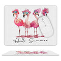 Flamingo, Hello Summer Leather Mouse Pad white One size Leather Mouse Pad animal Printed Offshore