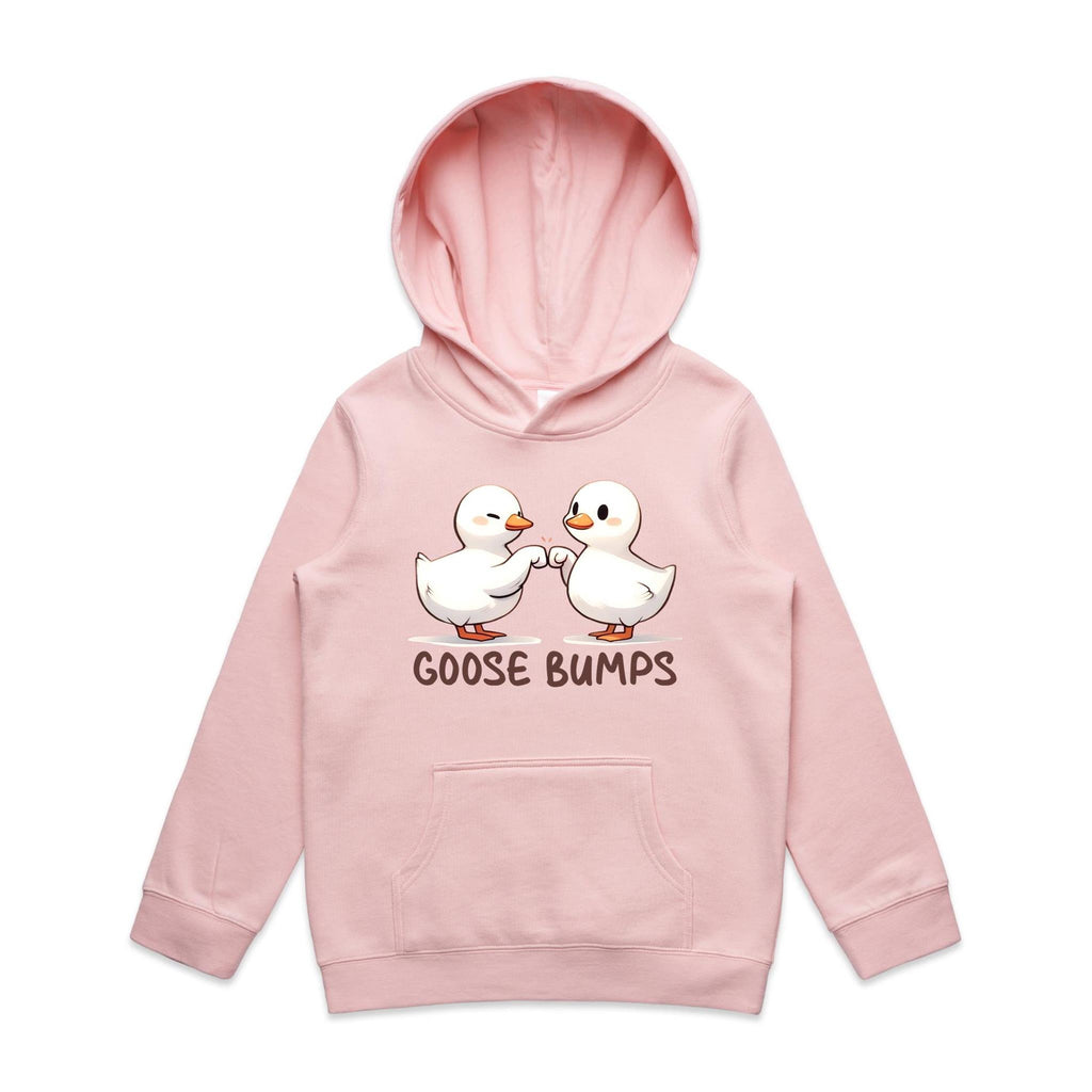 Goose Bumps - Kids Hoodie Pink Kids Hoodie Printed In Australia