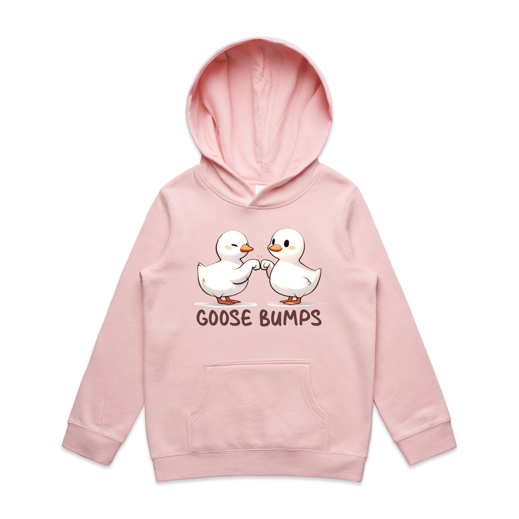 Goose Bumps - Kids Hoodie Pink Kids Hoodie Printed In Australia