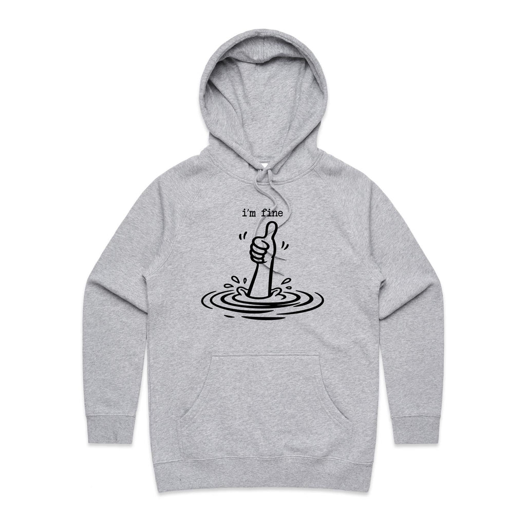 I'm Fine Drowning Thumbs Up Women's AS Colour Hoodie