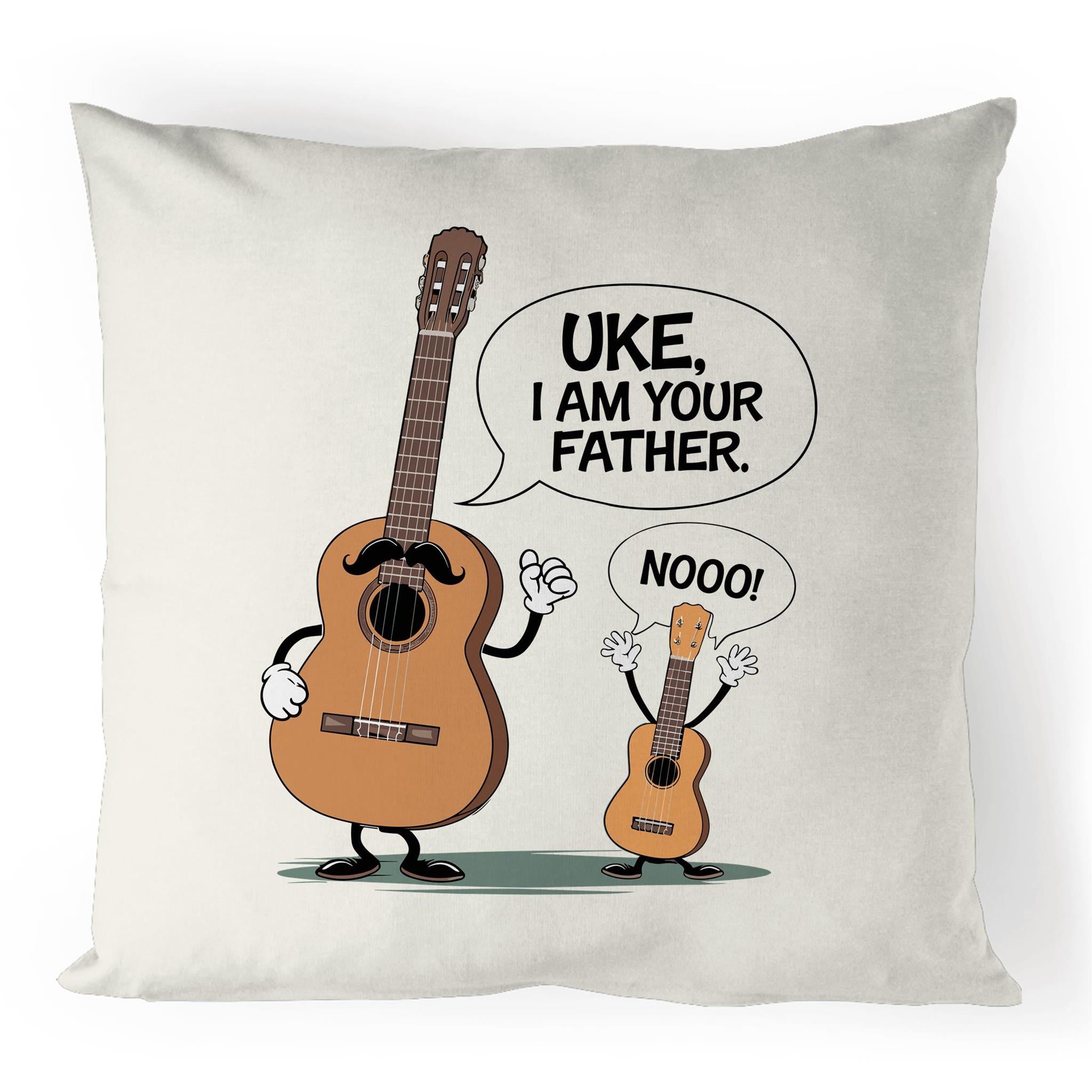 Uke, I Am Your Father, Guitar Ukulele - 100% Linen Cushion Cover
