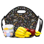 Retro Music Mix - Neoprene Lunch Bag Neoprene Lunch Bag Printed Offshore
