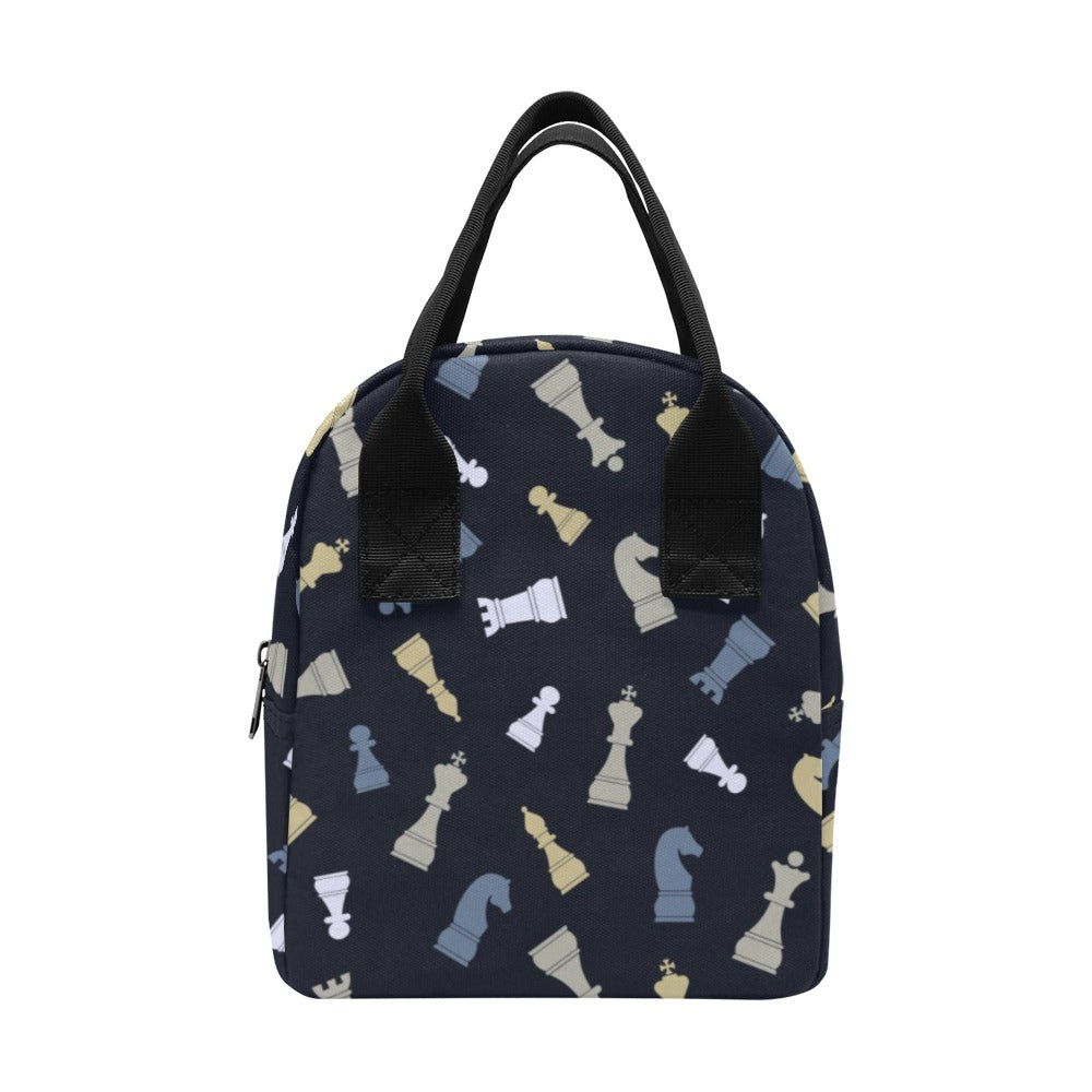 Chess Pattern - Zipper Lunch Bag One Size Zipper Lunch Bag Printed Offshore