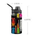 Colourful Cats - Kids Water Bottle with Chug Lid (12 oz) One Size Kids Water Bottle with Chug Lid animal Printed Offshore