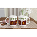 Self Proclaimed Genius - White 11oz Ceramic Mug White 11oz Mug Funny Globally Fulfilled Science