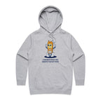 I Remember When I Was Smarter Than My Phone - Womens Hoodie Grey Marle Womens Hoodie Printed In Australia Tech