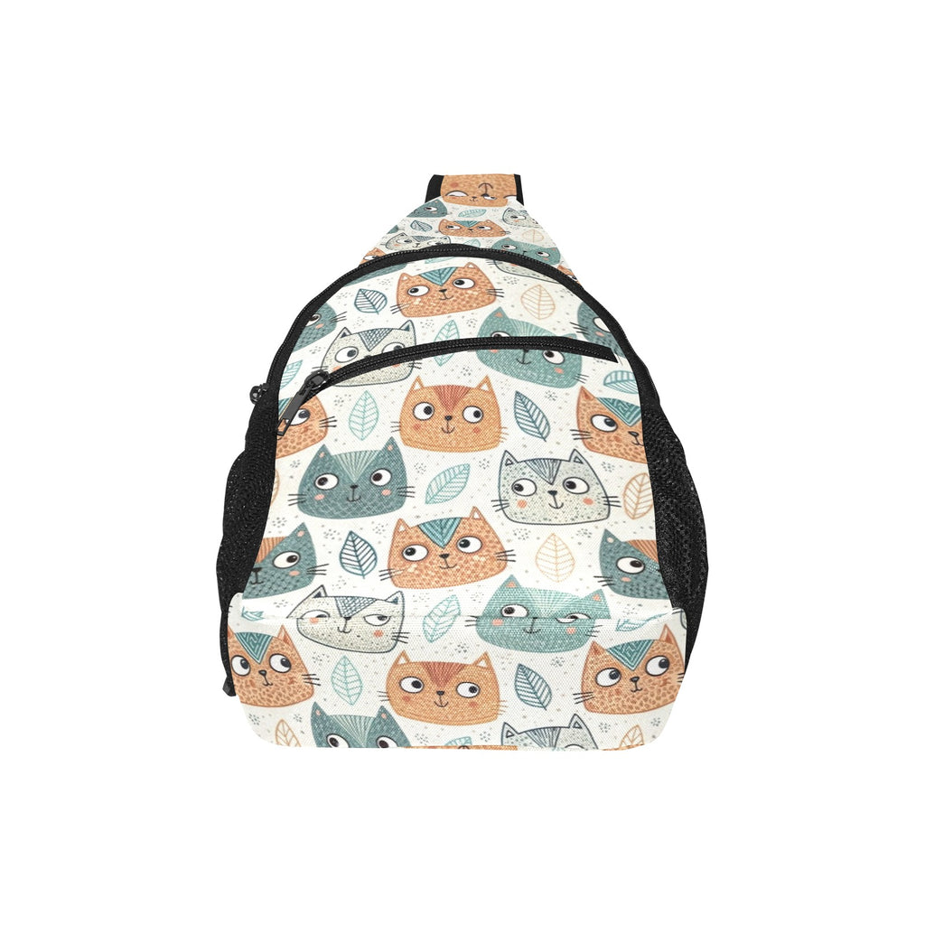 Cute Cat Faces Chest Bag Cross Body Chest Bag animal Printed Offshore