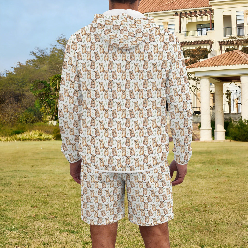Quokkas Men's Lightweight Sun Hoodie & Shorts Set