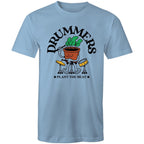 Drummers Plant The Beat - Mens T-Shirt Carolina Blue Mens T-shirt Music Printed In Australia
