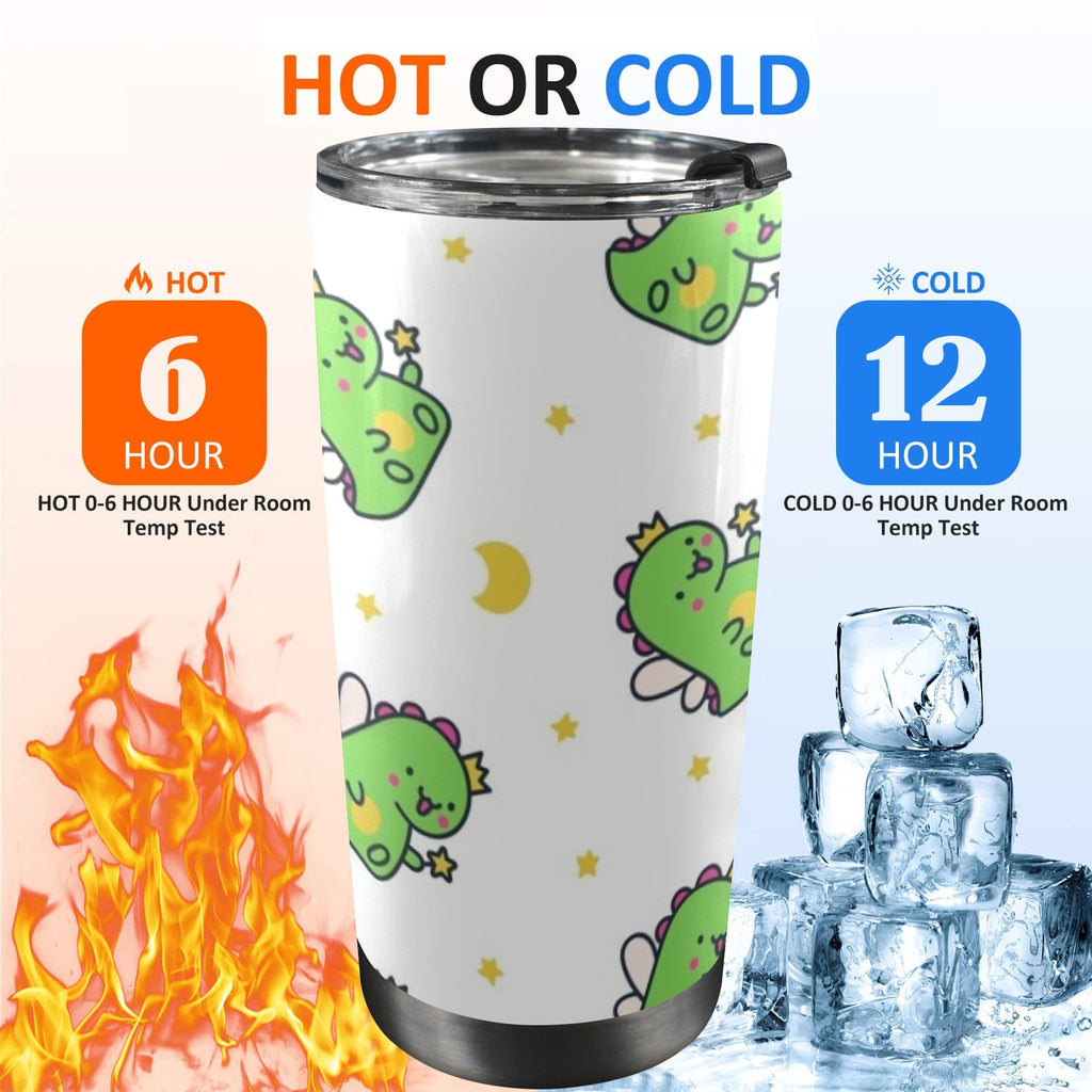 Dinosaur Fairy - 20oz Mobile Tumbler with Lid (Black Lock)