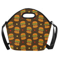 Burgers Neoprene Lunch Bag One Size Neoprene Lunch Bag Food Printed Offshore