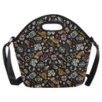 Retro Music Mix - Neoprene Lunch Bag Neoprene Lunch Bag Printed Offshore