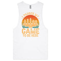 I Paused My Game To Be Here, Chess - Mens Tank Top Tee White Drop Arm Tank Top Chess Games Printed In Australia