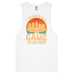 I Paused My Game To Be Here, Chess - Mens Tank Top Tee White Drop Arm Tank Top Chess Games Printed In Australia