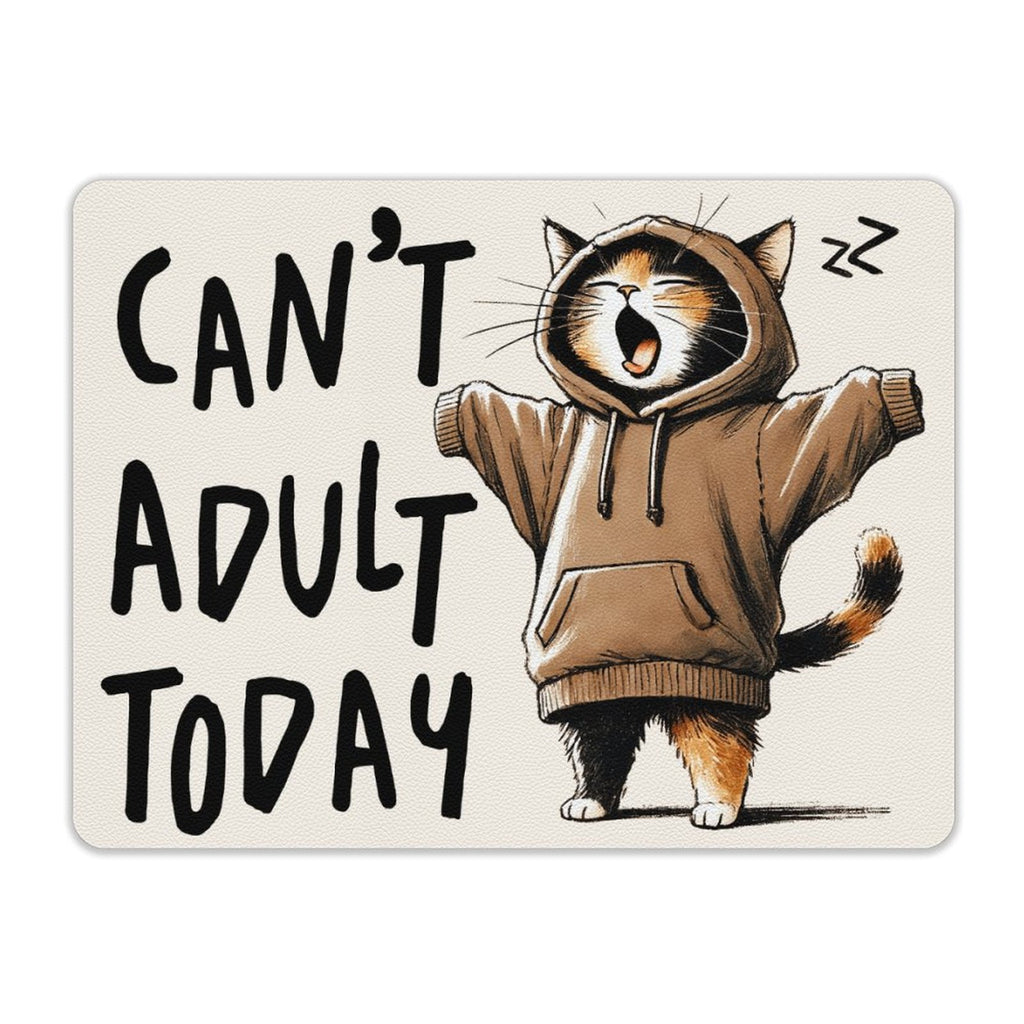 Can't Adult Today, Cat Leather Mouse Pad Leather Mouse Pad animal Printed Offshore