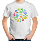 Under The Microscope, Science - Kids Youth T-Shirt White Kids Youth T-shirt Printed In Australia Science