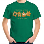 Gingerbread, It's The Sweetest Time Of The Year, Christmas - Kids Youth T-Shirt Kelly Green Kids Christmas T-shirt Christmas Printed In Australia