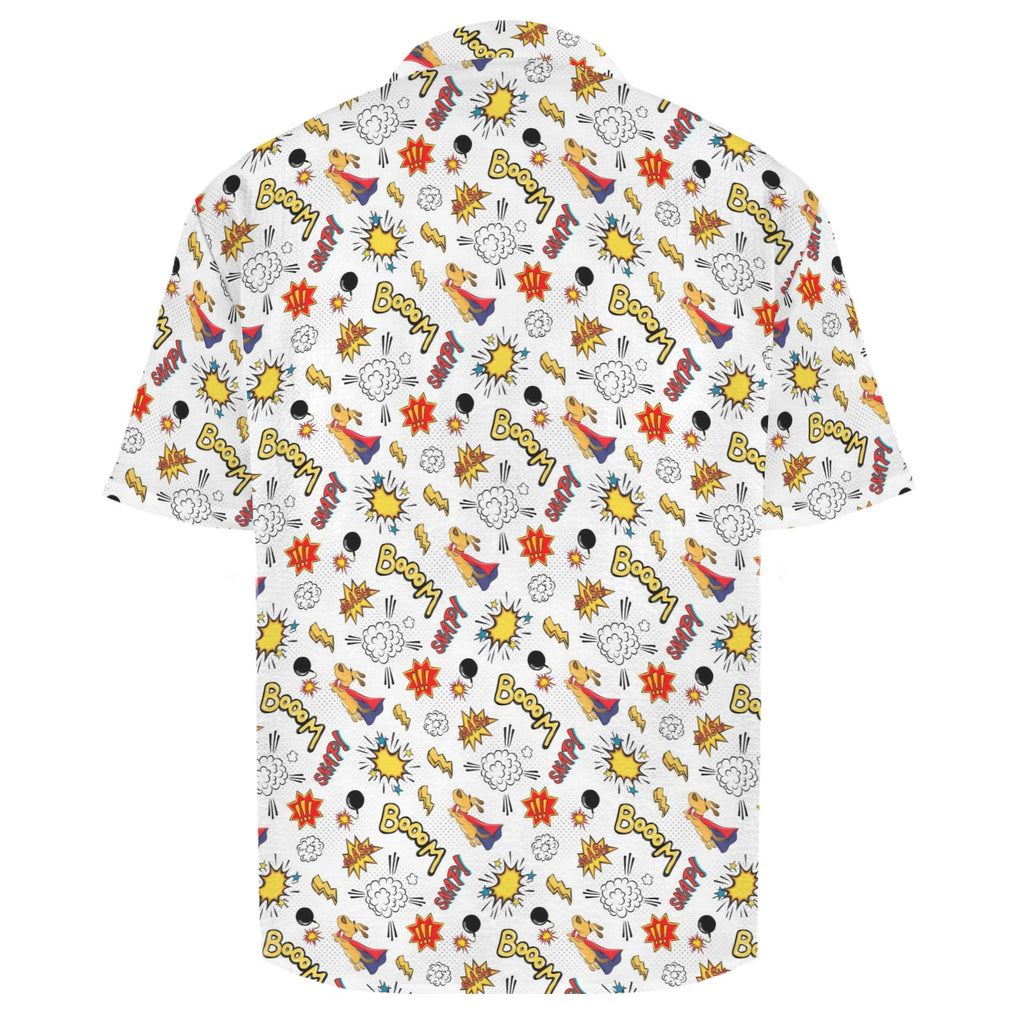 Super Dog Men's Crinkle Hawaiian Shirt