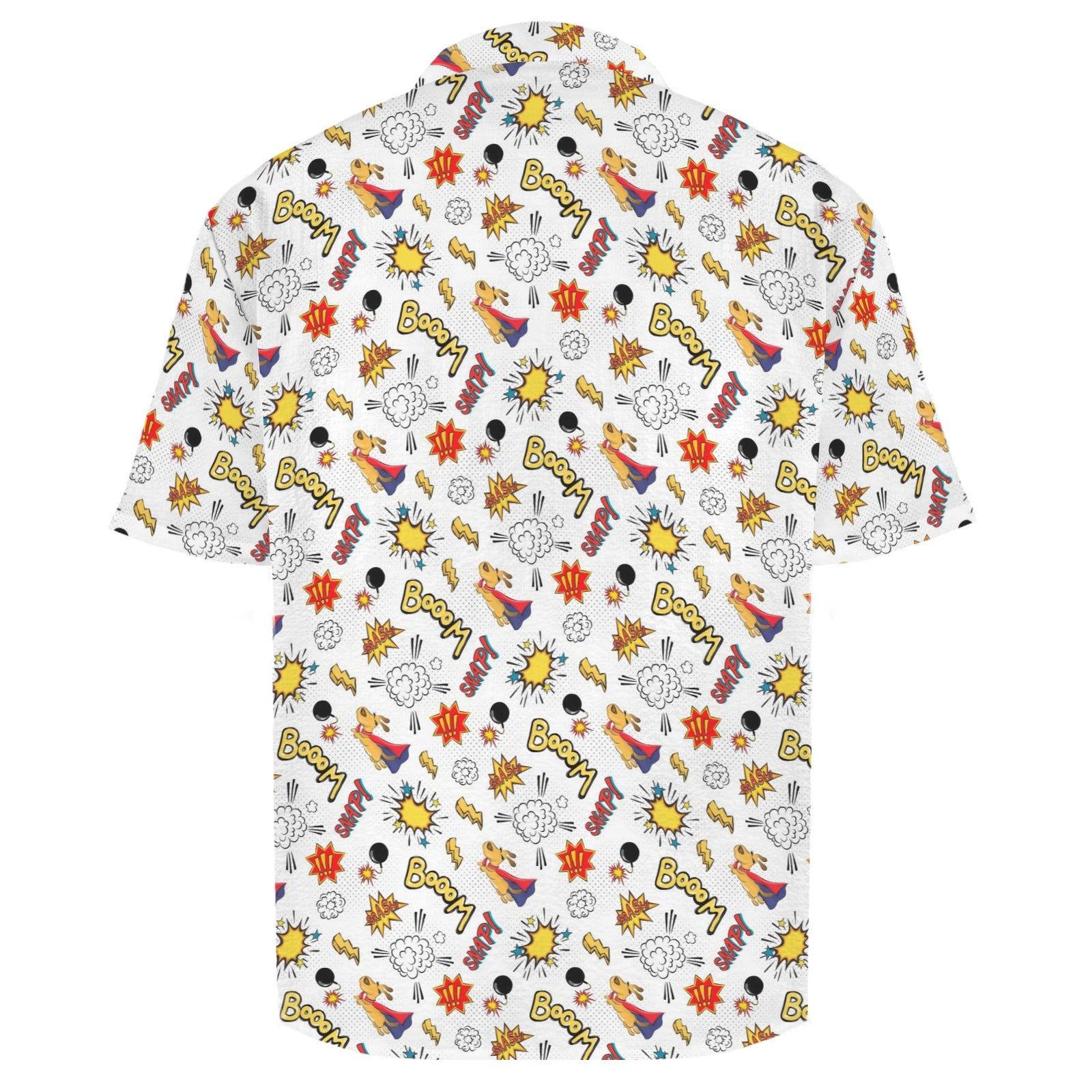 Super Dog Men's Crinkle Hawaiian Shirt