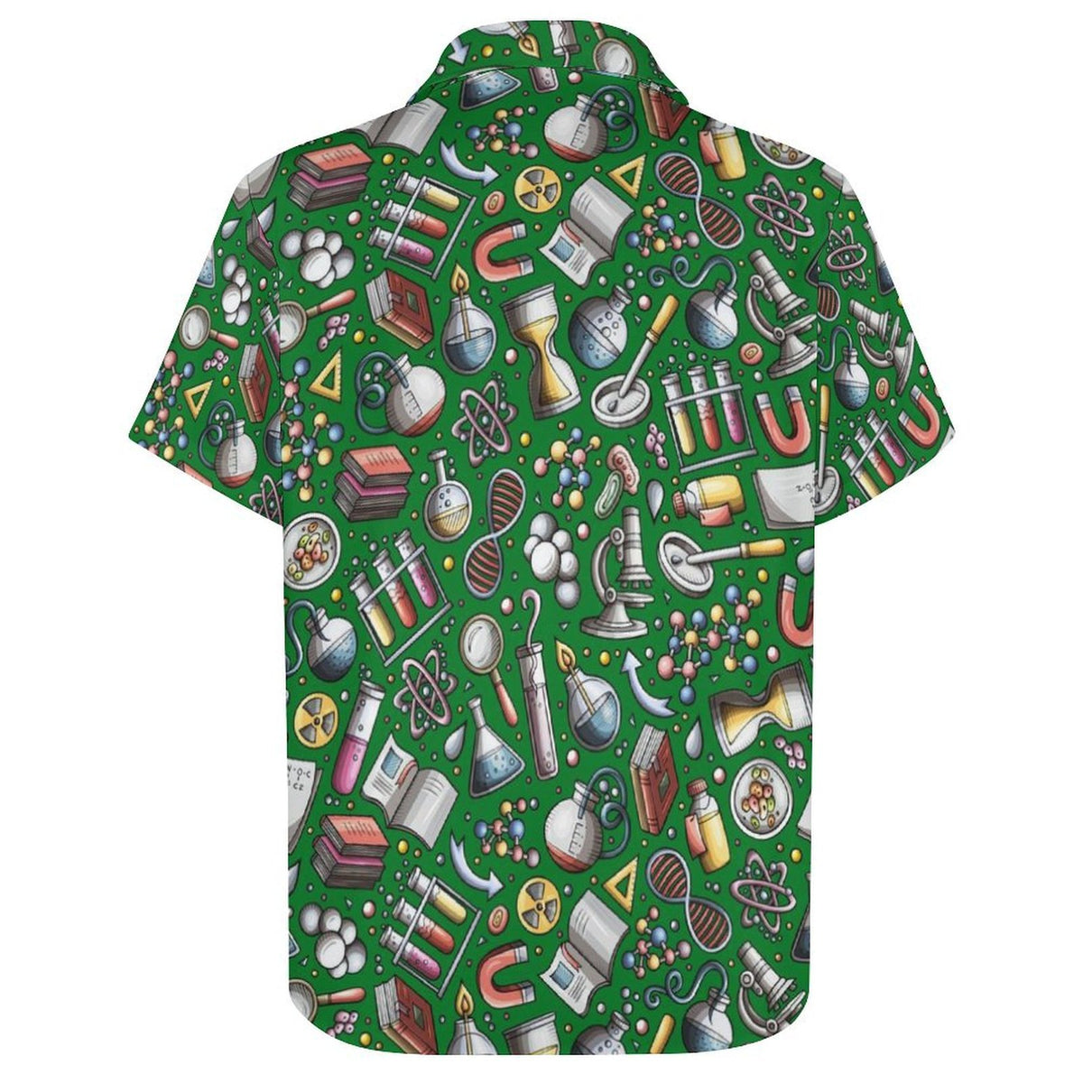 Science Love Women's Collared Pocketless Short Sleeve Shirt