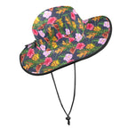 Tropical Floral Wide Brim Bucket Hat Wide Brim Bucket Hat Plants Printed Offshore