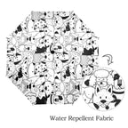Black And White Dogs - Semi-Automatic Foldable Umbrella (Model U12) Semi-Automatic Foldable Umbrella (U12)